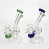 Bägarbotten Bongs Simple Design Glass Pipe Hookahs Vattenrör 14mm Joint Bong Silicone Nectar