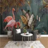 Milofi Custom Non-woven Wallpaper Nordic Modern Minimalist Tropical Plant Forest Flamingo Bakgrundsväggmålning
