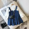 blusa in denim bambina