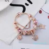 Hot Koop Mode Luxe Designer Mooie Mooie Daisy Flower Diamond Crystal DIY Europese kralen Charms Bangle Armband voor vrouw Meisjes