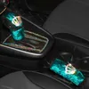 Luxury Girls Car Belt Shifter Gear Equipamento Capa de Handbrake Conjunto de cristal Rhinestone Roda Capas de volante Acessórios de interiores Automóvel8469069