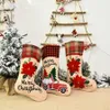 Criativa Papai Noel Meias dos desenhos animados bonito do Natal Meias dos doces Ornamentos partido da árvore de Natal Saco do presente de Natal Decoração RRA3459