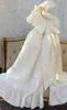 2021 dentelle robe de baptême dentelle paillettes bébé infantile enfant en bas âge filles robes de baptême avec bonnet blanc ivoire326j