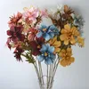 Fake Cosmos (3 teste/pezzo) 22,44" Lunghezza Simulazione Marguerite per fiori artificiali decorativi per la casa di nozze