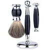 Men039s résine vintage rasoirs ensemble barbe brosse en alliage métallique blaireau cheveux ménage visage brosses rasage barbier outils pas de lame 00874389627