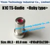 K1C دليل TS د = 0.3-3.0mm غير القابل للصدأ حالة الفولاذ + روبي إدراج (10dx13dx23L) التنظيم الإداري الحفر دليل K1C الصغيرة هول EDM، وأنابيب TS دليل