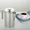 350/800/1000 ML Koffie Potten Franse Pers Koffiezetapparaat Dubbelwandige Rvs Koffiekan Thee Maker Pot met zeef Filter GGA3697-3