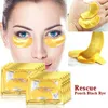 Or hydratant masque pour les yeux patchs apprêt cristal collagène yeux hydratant masques Anti-âge rides soins de la peau tampons