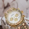 Honmin Luxury Vintage Pattern Mens Quartz Watch Chronograph Dial Bracciale orologio Grande Tapisserie Watch9298265