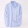 2020 Mens Oxford Macaroon Color Shirts Long Sleeve Men Dress Shirts Formal Business Social Many Color To Choose