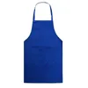 Cor sólida avental para cozinha clean acessório adulto cozinhar cozimento avental diy impressão prática ferramentas de poliéster fibra