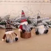 Ornamento di Natale Peluche lavorato a maglia Babbo Natale senza volto Bambola Albero di Natale Appeso a parete Ciondolo Decorazioni per le vacanze Decorazioni per l'albero del regalo CYZ2821