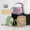 Glitter Bling Rhinestone AirPod Case Case Vestphase Akcesoria do AirPods 1 3 i 2 Pro Pro 1st Wireless Eardphone Hard Cover