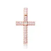 Hiphop kettingen voor mannen vrouwen luxe bling zirkoon designer kettingen vintage 18 k goud rhodium plated cross kettingen