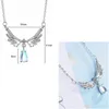 Silber Farbe Edelstahl Wing Halskette Anhänger Für Frauen Koreanische Mode Partei Schmuck Zubehör Geschenk DZ312