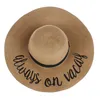 DHL free 2020 NEW Letter Embroidery Cap Big Brim Ladies Summer Straw Hat Youth Hats For Women Shade Sunhat Beach Caps Leisure