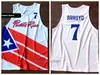 Niestandardowy Carlos Arroyo #7 Drużyna Puerto Rico Basketball Jersey Retro zszyta dowolną nazwę Rozmiar 2xS-3xl White Red Blue