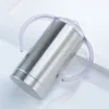 Stainless Steel Egg Cup Handle Baby Sippy Water Bottle With Lid Double Layers Mug Vacuum Insulation Drinkware Tumbler Seashipping LJJP466