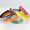 6 couleurs Black Lives Matter Bracelets Bracelet en silicone Bracelet Lettres Imprimer Bracelets en caoutchouc Bracelet Party Favor Whole UJJ8921828