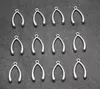 100Pcs alloy Wish Bone Charms Antique silver Charms Pendant For necklace Jewelry Making findings 24x14.5mm