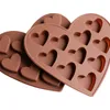 10 Holes Heart-Shaped Chocolate Mold Candy Cake DIY Silicone Ice Cube Pudding Pastries Cookie Mold Kitchen Baking Tool