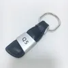 カーエンブレムバッジA3 A4 A5 A5 A8 TT Q2 Q3 Q3 Q5 Q7 Q7 Q7 amg M Luxury Car Keychain Keyringのための本革キーチェーンリング