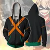 Anime Boku Nej My Hero Academia Cosplay Kostymer Hoodies Sweatshirts Bakugou Todoroki Shoto Spring Jacket Coat Hoodie MX200812