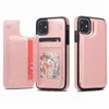 Andd1y_top Luxury PU Skórzane etui na telefon dla iPhone 13 12 11 Pro Max Portfel Case XR XS SE Back Cover Kickstand Torba