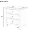 US Stock Fast Shipping U_Style 3-Drawer Nightstand Stock Soild Wood Cabinet Nightands Morden 침실 가구 WF193010AAK