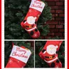 45 * 26cmクリスマスのストッキングギフトバッグキャンバス2020クリスマスクリスマスストッキング大型織布装飾ソックスバッグDHL送料無料