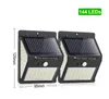 Solar lights 100 140 144LEDs3 surface luminous lighting human body induction wall light outdoor waterproof room garden lights 4pcs3525