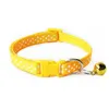 Nylon Pet Collars Dog Cat Collars Mode Polka Dot Print Verstelbare Pet Neck Chain met Bell 6 Colors Pet Collar