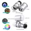 60X Mini Microscope Jeweler Loupe Lens Illuminated Magnifier Glass 3 LED With UV Light#201
