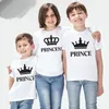 Mommy And Me Tshirt Family Matching Outfit Father Mother Daughter Son Baby Boys Girls Clothes Female Lady King Queen Prince Princ3431266