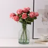 로즈 가짜 꽃 싱글 싱글 헤드 꽃 거실 꽃 Arrangemen 웨딩 꽃 홈 꽃 파티는 5 BT327 디자인 공급