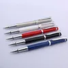 العلامة التجارية عالية الجودة 3035 Metal Blue Silver Trim Rollerball Pen Elegante Signature Ball Point Ink Stationery Supplies1