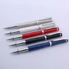 Yüksek kaliteli marka 3035 Metal Mavi Gümüş Trim rollerball kalem Elegante Ball Point Mürekkep Kırtasiye Ofis Malzemeleri1