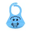 Poche en silicone bavoir bébé réglable bébé bavoirs en silicone dessin animé imprimé nourrissons étanche déjeuner bavoir nouveau-né alimentation burp tabliers M2606