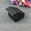 Smycken påsar, Väskor 50st 7,5 * 7.5 * 3cm Present Kraft Box boxar Blank paket Carry Case Cardboard Display för tillbehör Acceptera anpassad logotyp