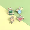 Christmas Cute Cartoon Magic Potion Glass Bottle Creative Emotion Pin Badge Brooch