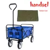 US STOCK DHL Blue Folding Wagon Garden Shopping Beach Cart Collapsible Toy Sports Cart Red Portable Travel Storage Cart 249I