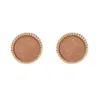 Boucles d'oreilles simples en pierre druzy pour femmes, rondes en résine dorée, bijoux à la mode en vrac, Epacket gratuit, nouvelle collection