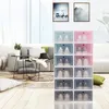 Transparent Rectangle Storage Shoe Flip Box Love Heart Thickening Shoes Drawer Case Multi Color High Quality 2 75fd G2