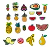 Embroidery Iron on Patch Lemon Cherry Peach Watermelon Fruit Embroidery Patches for Clothing Iron on Kids Clothes Appliques Badge