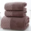 Pure Cotton Plain Bath Handduk 32S handduk Badhandduk Stor fyrkantig tredelad uppsättning, tjock och absorberande mjuk