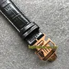 MGF Revers Flip po obu stronach podwójna strefa czasowa 2702421 Biała tarcza Cal 854a 2 Mechaniczne ręczne męskie zegarek Rose Gold Watches E309p