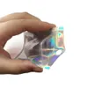 100pcs Retail Clear Front Zip Lock Aluminum Foil Package Bag Reclosable Holographic Mylar Storage Hang Hole Bags for Electronic Grocery