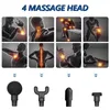 24 Conjuntos 6 Engrenagens 4000R Low Noise Massagem Gun profunda dor muscular Relief Fascial Relax Full Body Therapy vibração da máquina