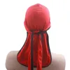 Long Tail Durag Hip Hop Turban Unisex Andningsbar Bandana Hat Silky Satin Durag doo du Rag Long Tail Headwrap Headwear