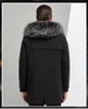 Hommes hiver vestes à capuche réel lapin fourrure manteau avec capuche imperméable coupe-vent hauts extérieur pardessus 2020 nouveauté grande taille